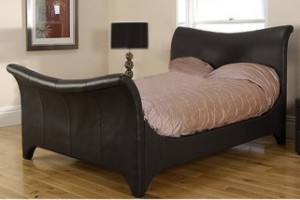 Fantastic Faux leather frame with an AKVA soft Waterbed inside